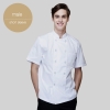 short sleeve men white jacket 